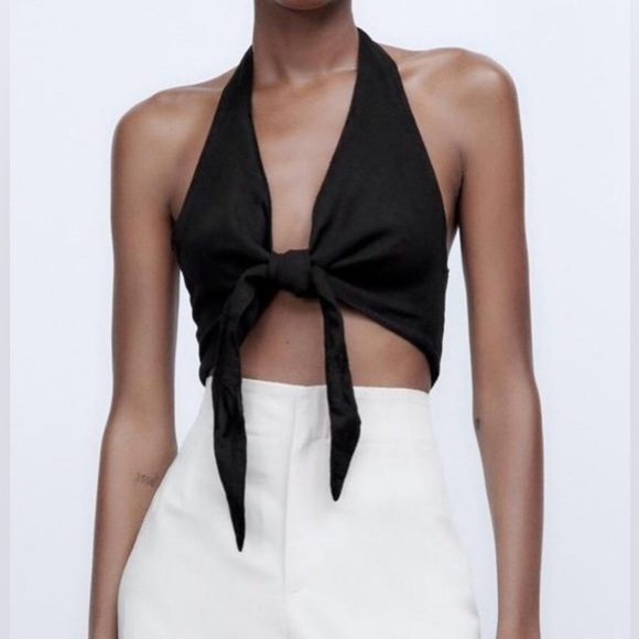 Zara | Black Crop-top - Picture 1 of 4
